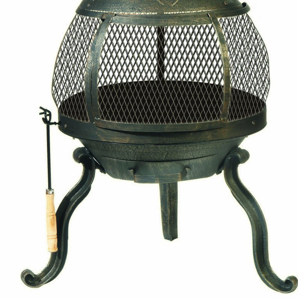 Large Outdoor Cast Iron Wood Burning Chimenea Fireplace