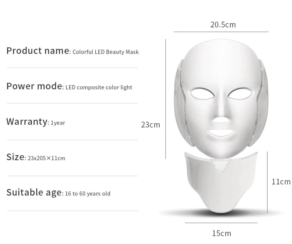 LED Light Therapy Acne Face Mask