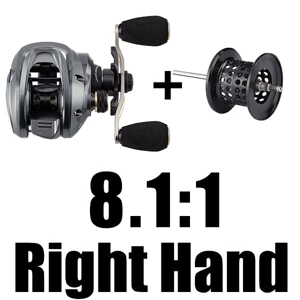 Premium Baitcaster Fisher Reel - Silver
