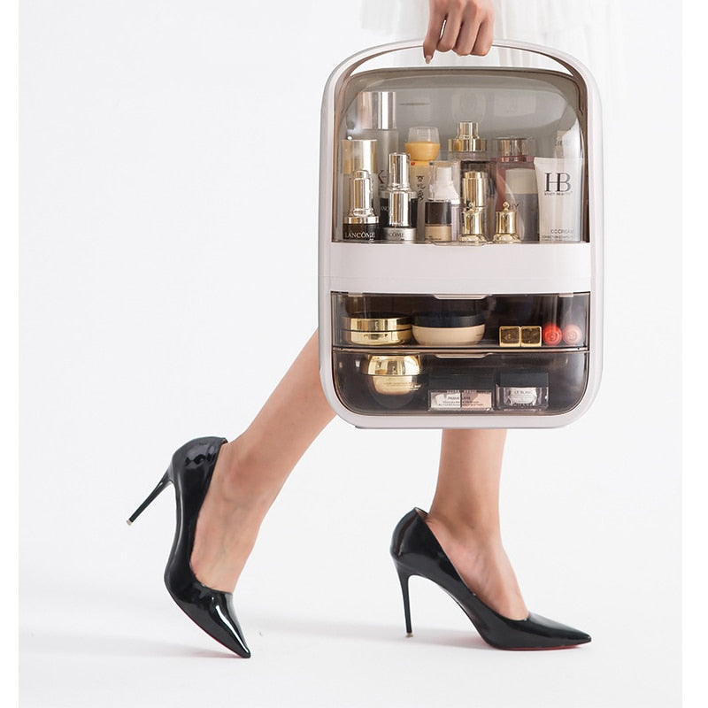 Portable Makeup Brush Drawer Organizer Box.