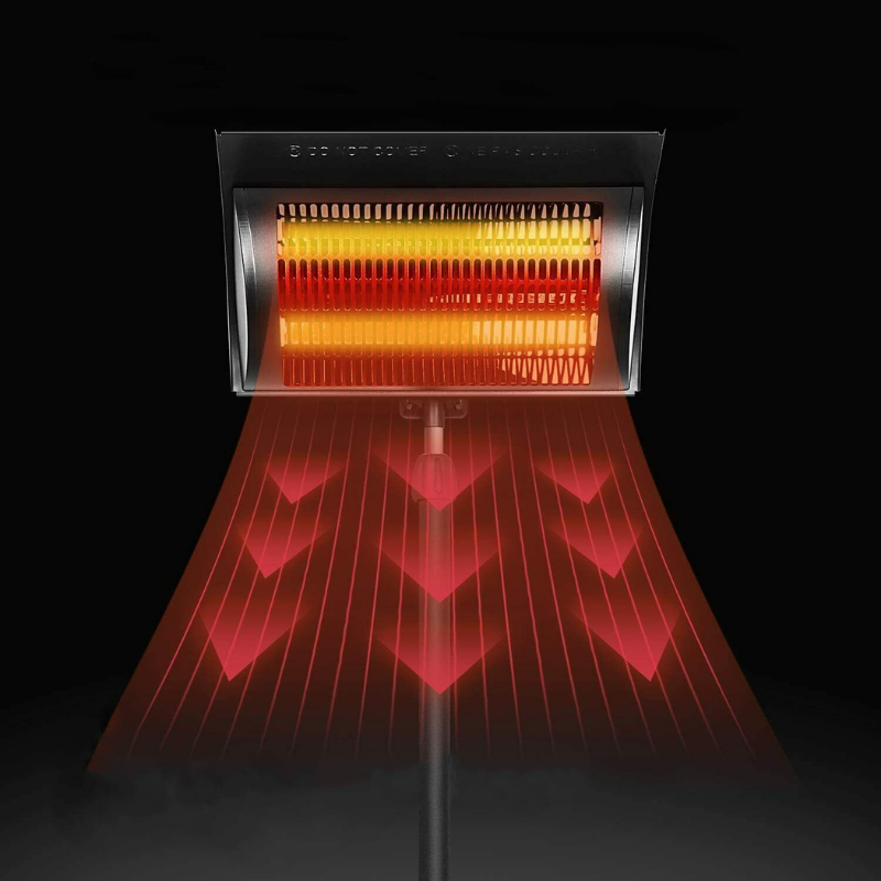 Deluxe Standing Infrared Outdoor Patio Heater 1500W