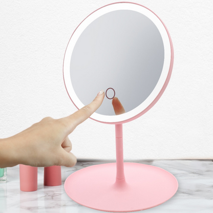 Compact Adjustable LED Light Up Makeup Face Mirror
