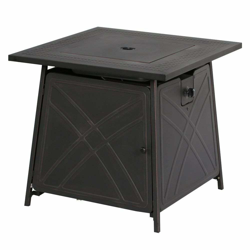 Modern Freestanding Outdoor Propane Patio Firepit Table