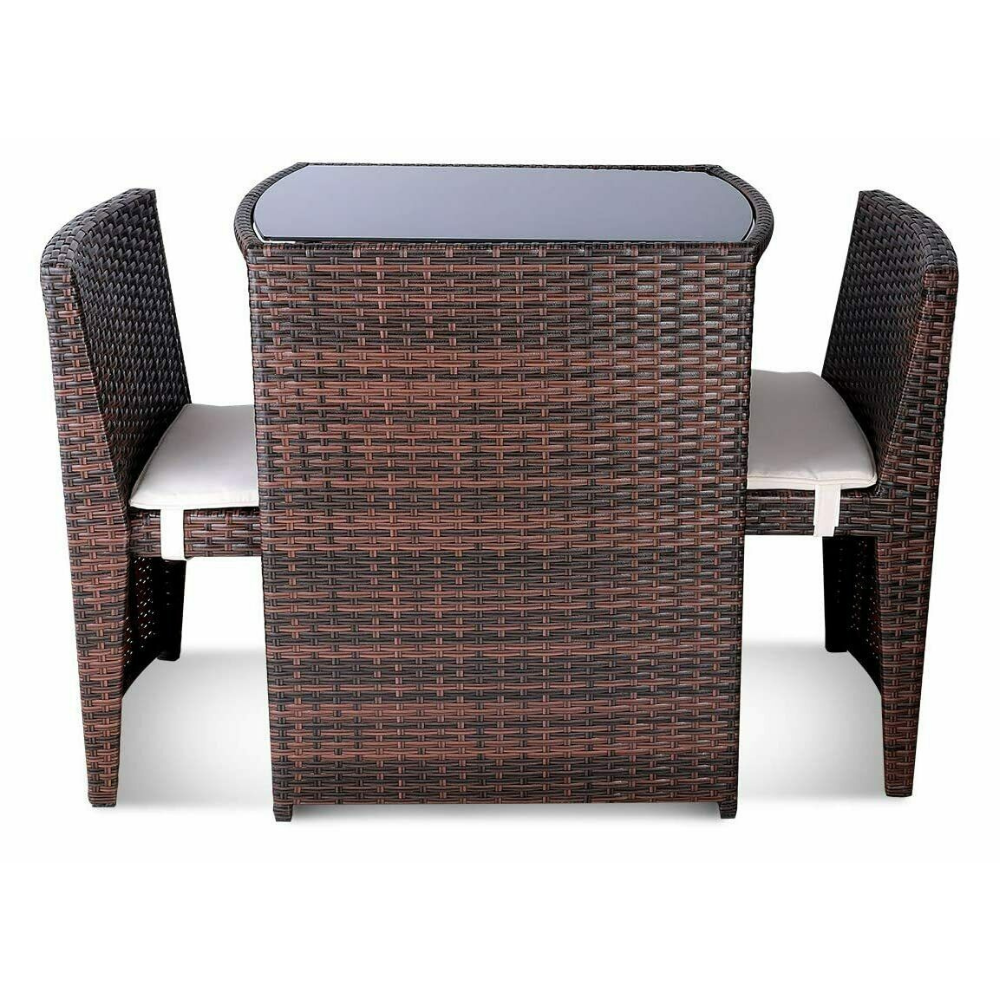 Deluxe Outdoor 3 Piece Table And Chairs Bistro Set