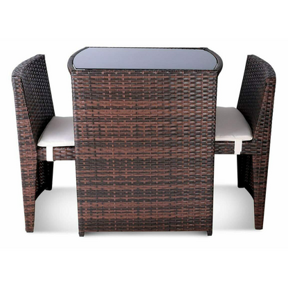 Deluxe Outdoor 3 Piece Table And Chairs Bistro Set