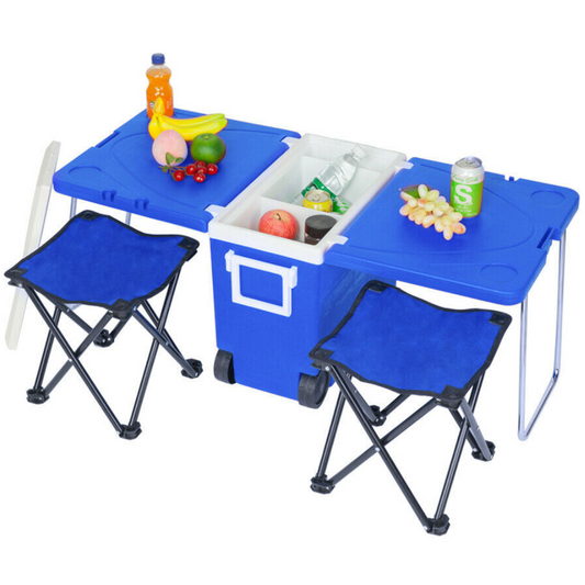 Small Folding Portable Picnic Table With Cooler