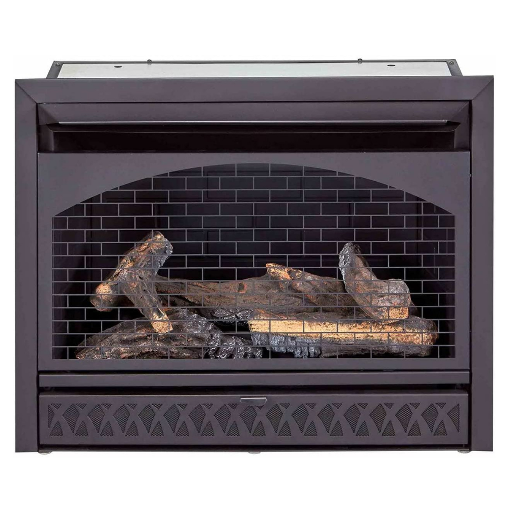 Modern Free Standing Ventless Gas Fireplace Insert 26,000 BTU