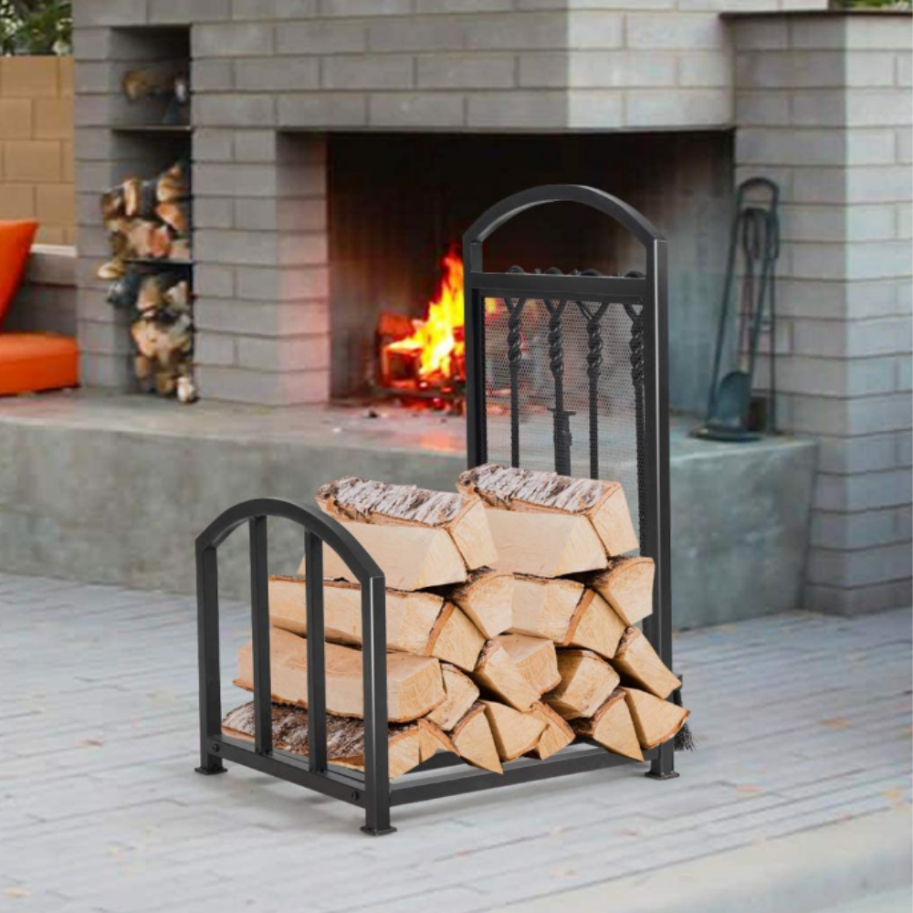 Premium Heavy Duty Firewood Log Holder Rack 27.5in