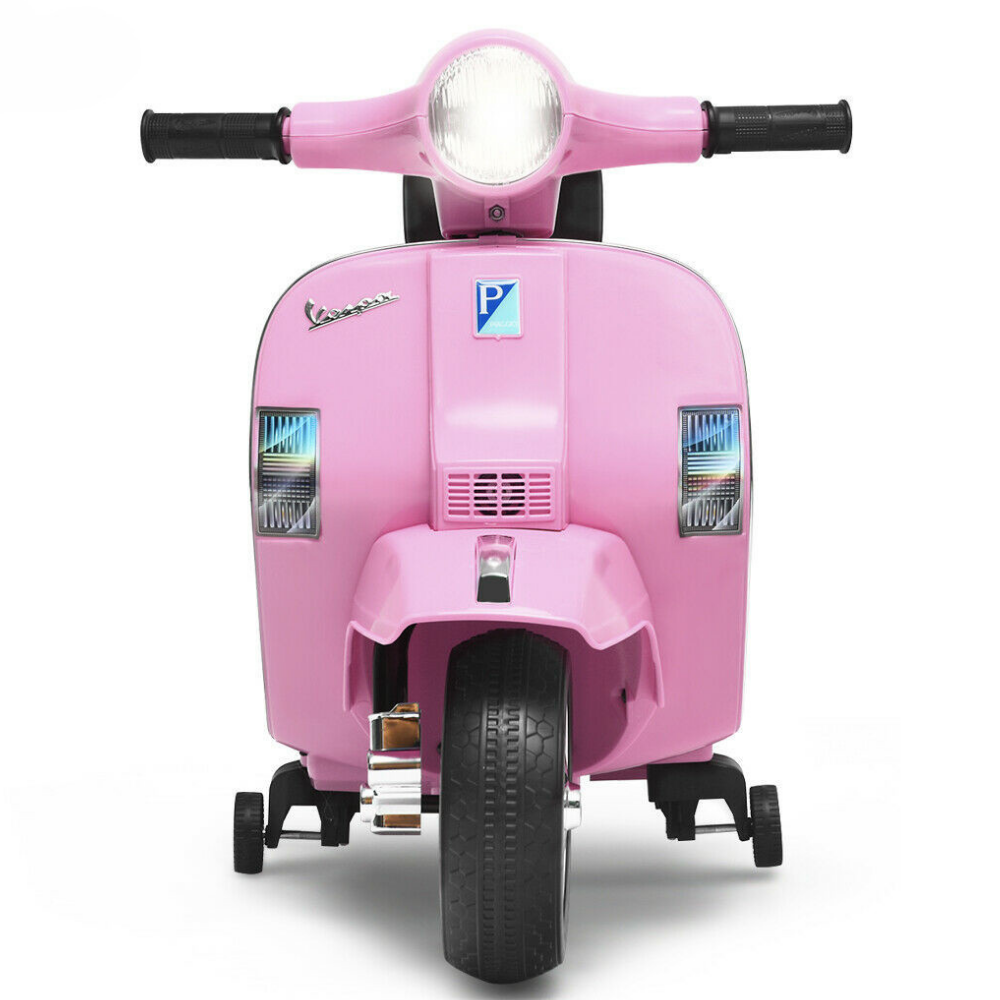 Kids Electric Ride On Motorised Scooter With Training Wheels 6V