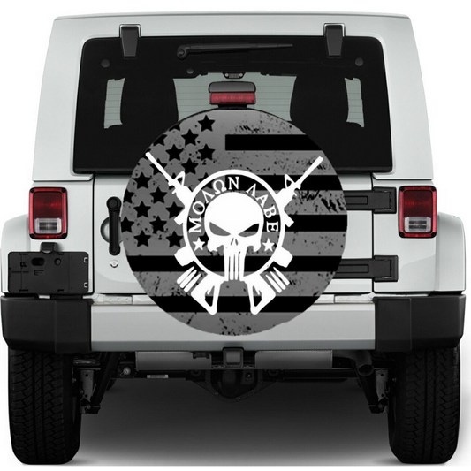 Large American Flag Jeep Wrangler Spare Tire Cover 29" - 30"