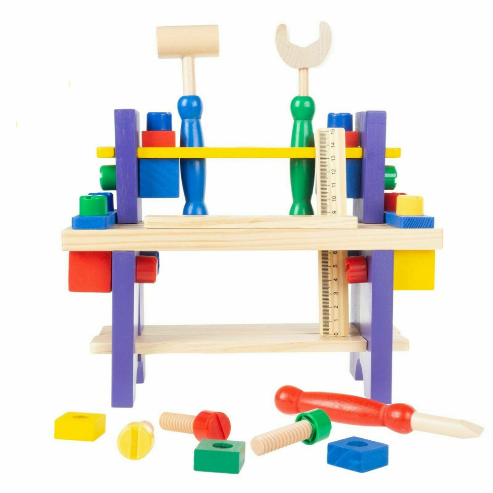 Kids Realistic Pretend Play Tool Work Bench Toy