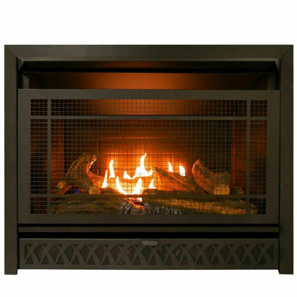 Modern Free Standing Ventless Gas Fireplace Insert 26,000 BTU