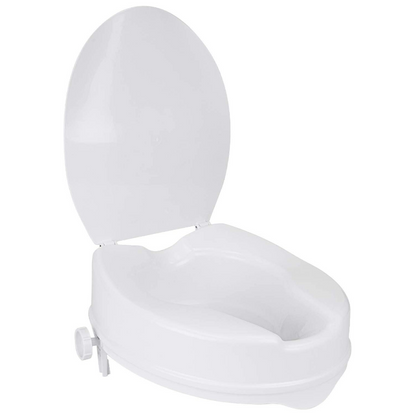 Clamp On Raised Handicap Toilet Seat Riser 4"