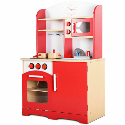 Ultimate Kids Wooden Play Toy Kitchen Set