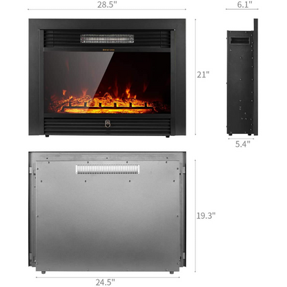 Premium Indoor LED Electric Fireplace Heater Insert