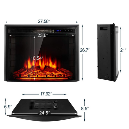 Premium Indoor LED Electric Fireplace Heater Insert