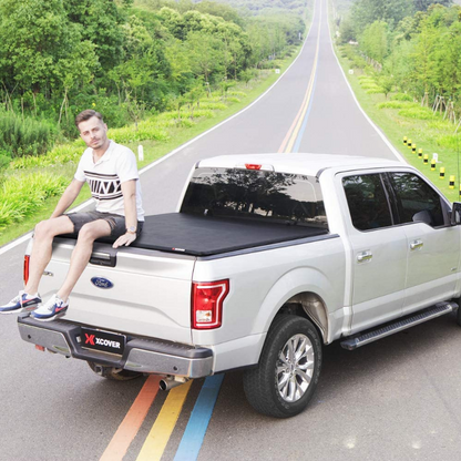 Retractable Pickup Truck Roll Up Tonneau Tri Fold Bed Cover 5.6 FT