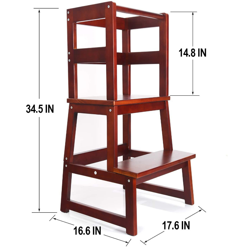 Heavy Duty Kids Kitchen Learning Helper Step Stool Tower