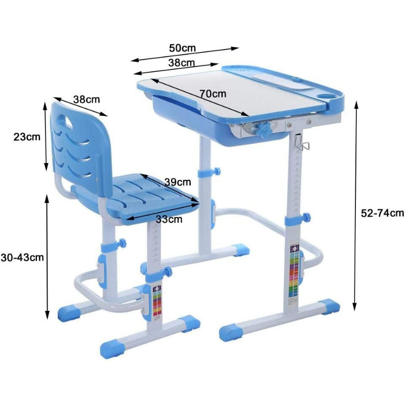 Premium Kids Adjustable Study Desk And Chair Set