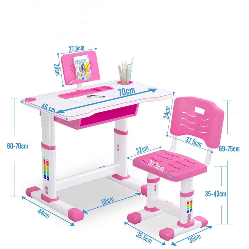 Premium Kids Adjustable Study Desk And Chair Set