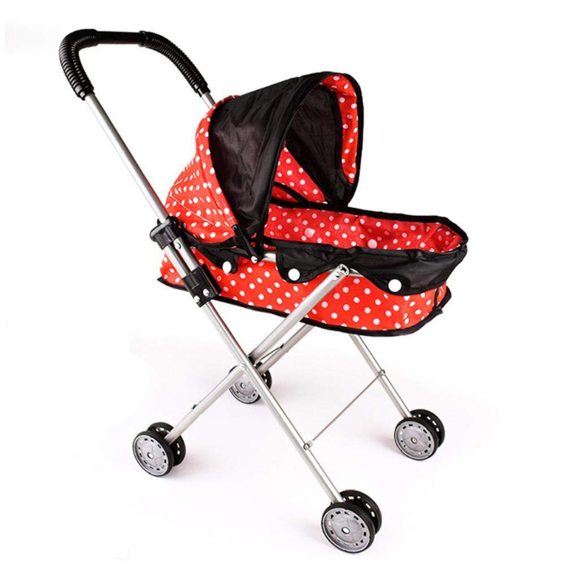 Lightweight Baby Doll Toy Stroller Carriage Red