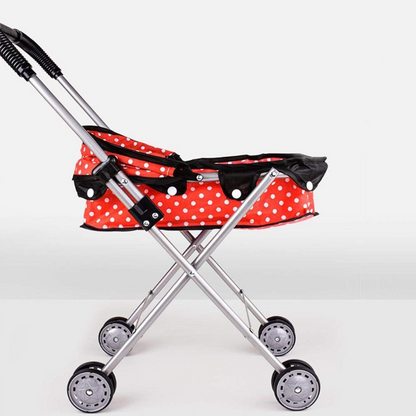 Lightweight Baby Doll Toy Stroller Carriage Red