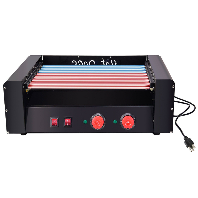 18 Hot Dog Roller Black Cooker Grill Machine