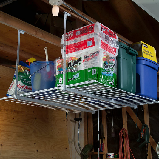 Overhead Hanging Garage Roof Ceiling Storage Rack