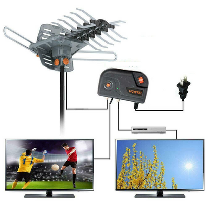 Ultra Long Range Digital Amplified Outdoor TV Antenna 200 Miles