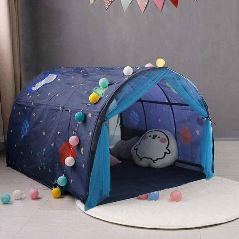 Kids Indoor Pop Up Privacy Over Bed Tent