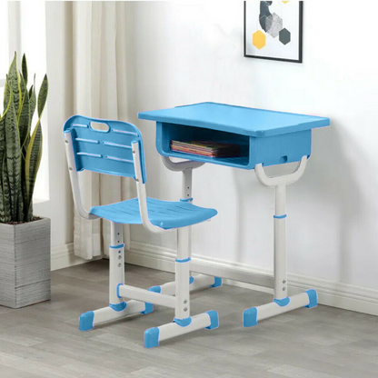 Kids Wooden Homework Study Desk And Chair Set