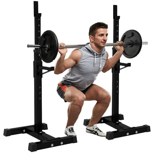 Portable Home Gym Adjustable Half Squat Rack Stand