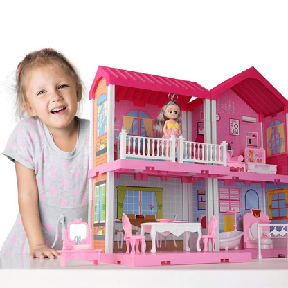 Kids Large Modern DIY Play Mansion Doll House