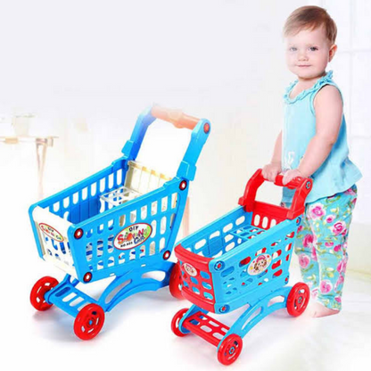 Kids Colorful Play Grocery Shopping Toy Cart