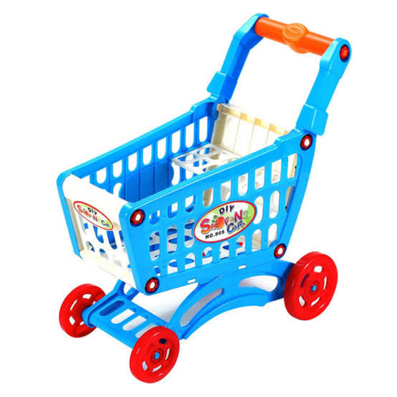 Kids Colorful Play Grocery Shopping Toy Cart