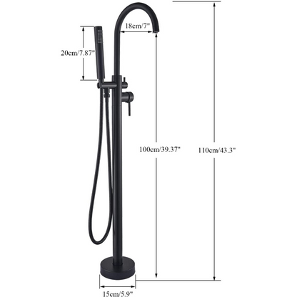 Premium Freestanding Floor Mounted Bathtub Filler Faucet