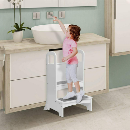 Kids Learning Kitchen Helper Tower Step Stool