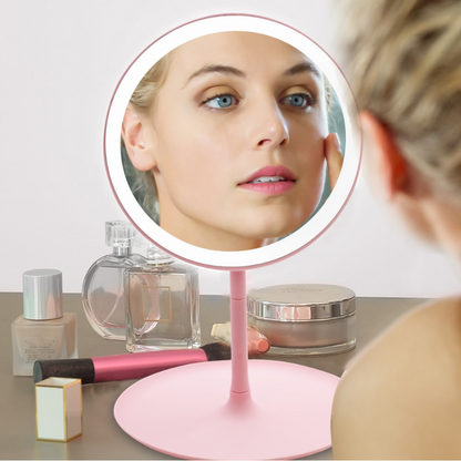 Compact Adjustable LED Light Up Makeup Face Mirror