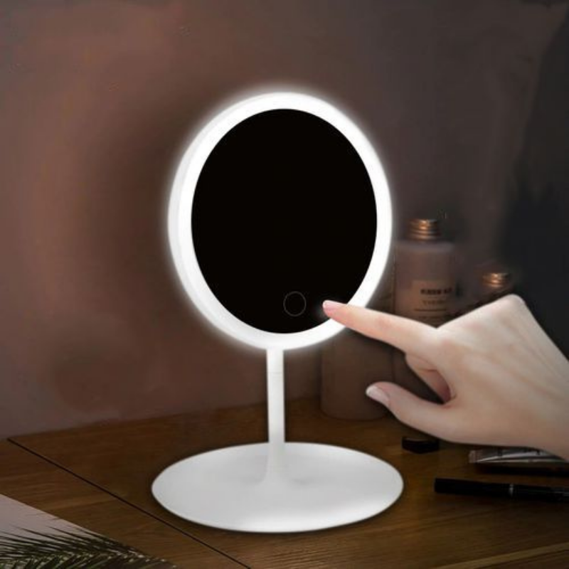 Compact Adjustable LED Light Up Makeup Face Mirror