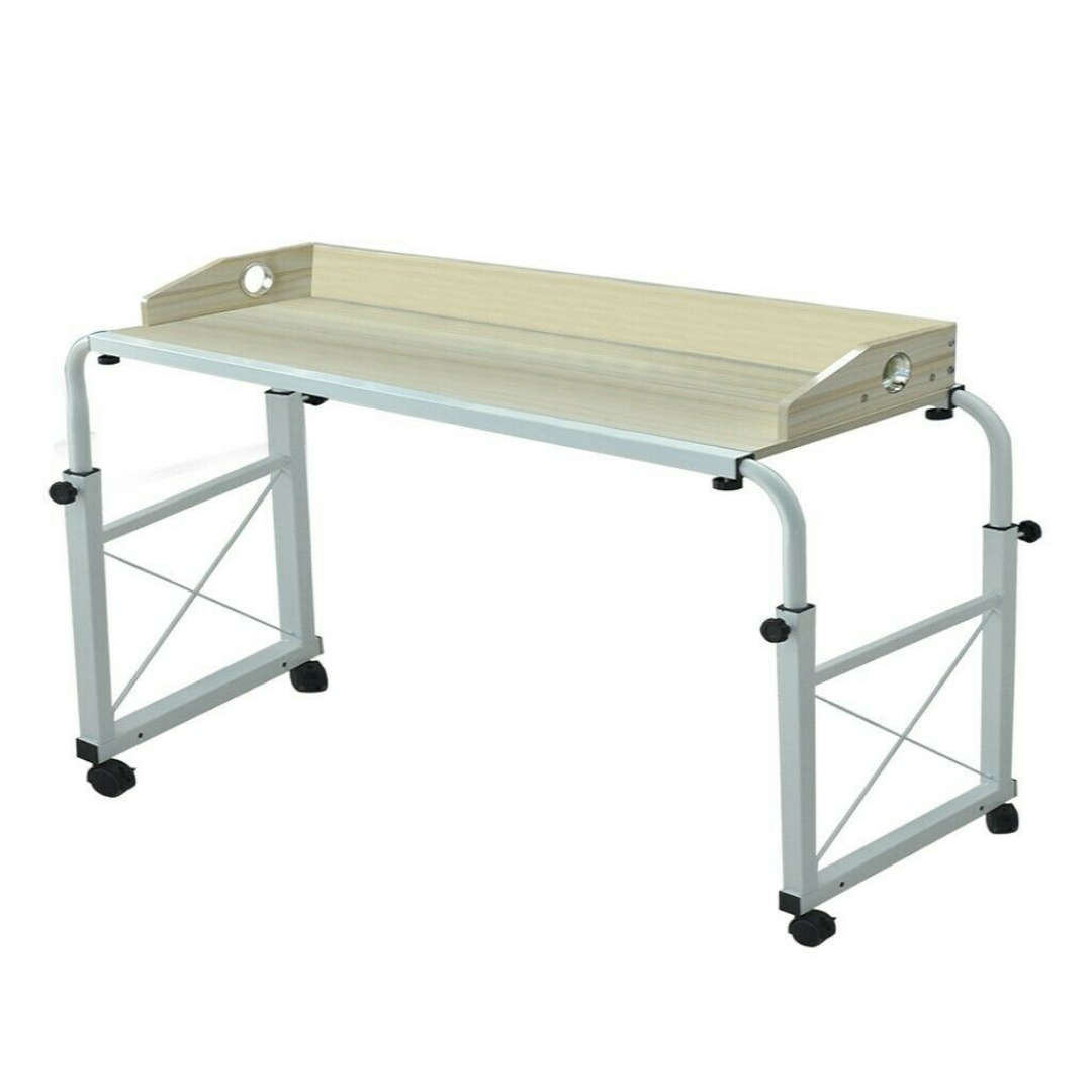 Large Spacious Adjustable Over Bed Table With Wheels