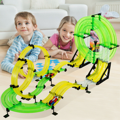 Kids RC Rail Racer Car Track Toy 28.5 FT