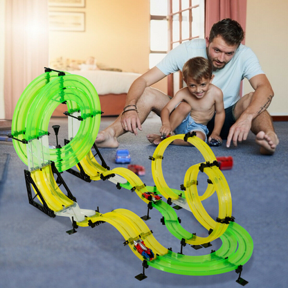 Kids RC Rail Racer Car Track Toy 28.5 FT