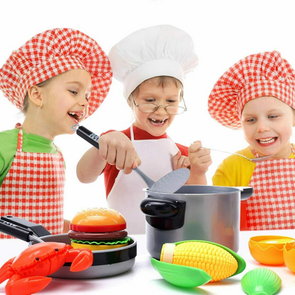 Kids Pots And Pan Cooking Toy Playset