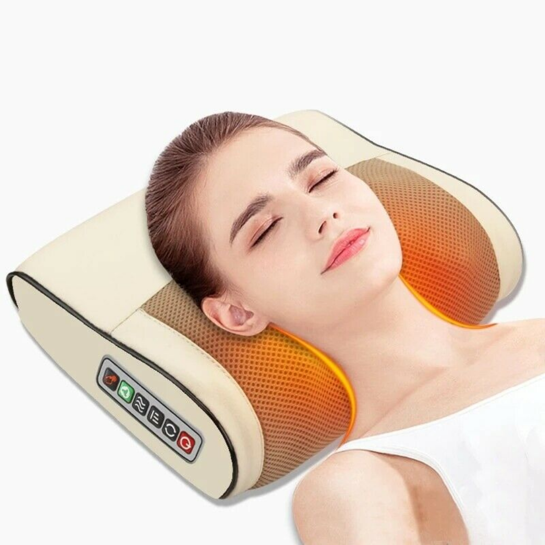 Premium Heated Electric Neck Shiatsu Massage Pillow.