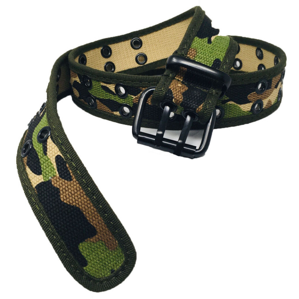 Mens Wide Camo Rugged Tactical Wilderness Belt