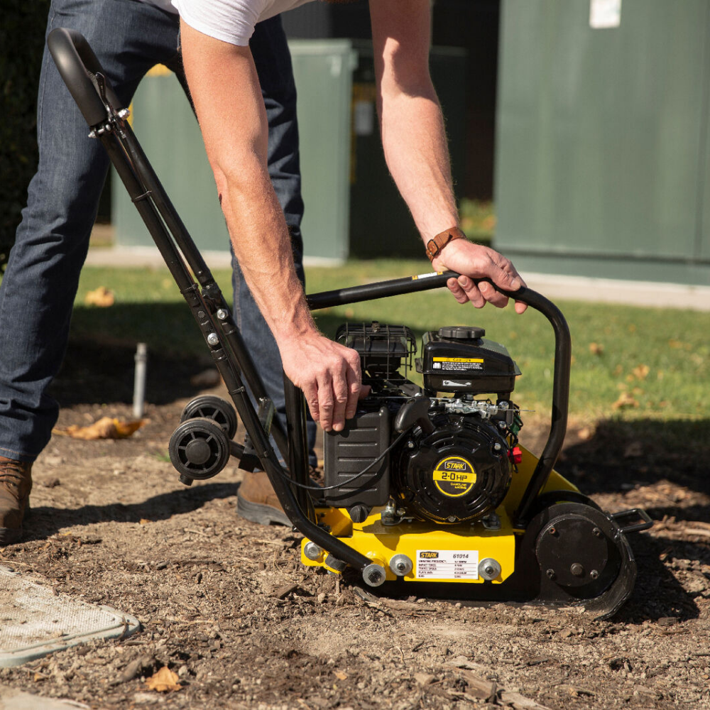 Powerful Walk Behind Vibratory Soil Dirt Plate Compactor 79cc