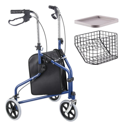 Premium Folding Senior Elderly Adult 3 Wheel Walker / Rollator