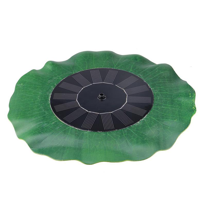 Solar Powered Leaf Shaped Garden Bird Bath Water Fountain Pump