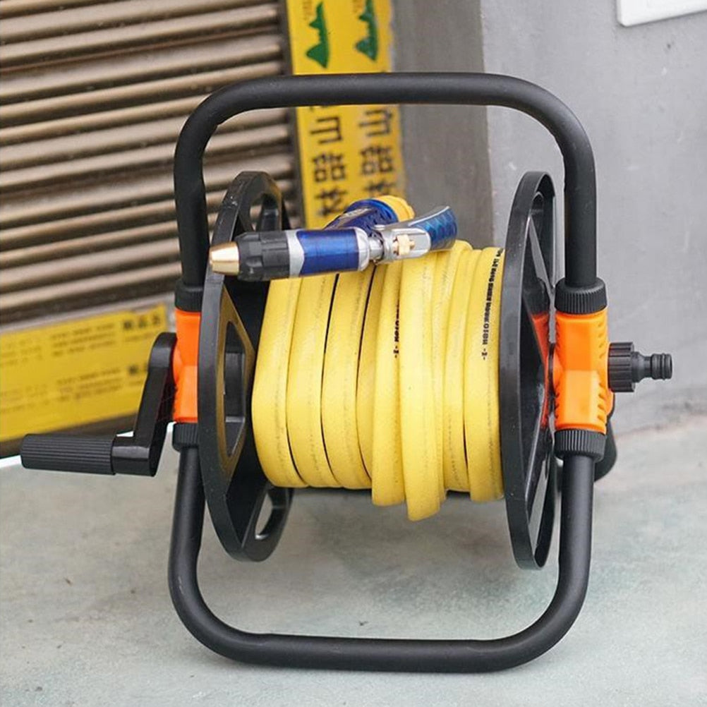 Heavy Duty Retractable Garden Water Hose Holder Reel
