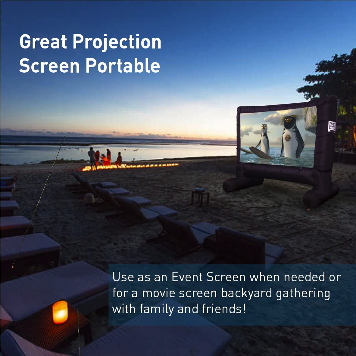 Inflatable Outdoor Blow Up Movie Projector Screen 14 FT